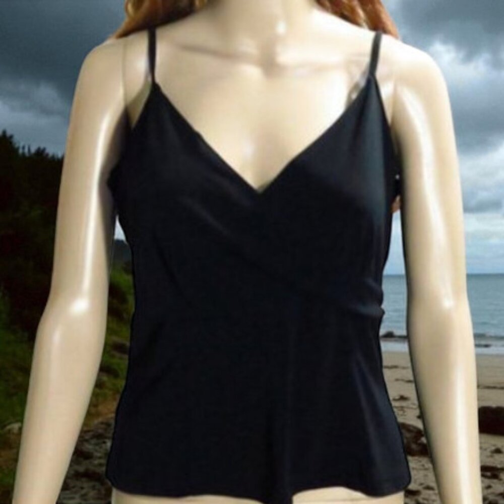 Black Cami with Criss-Cross Back Top